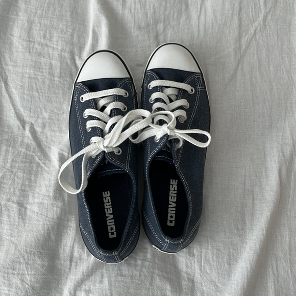 Converse All Star Dainty Low-Top Sneakers - Navy Blue, Size 8 - Picture 2 of 7
